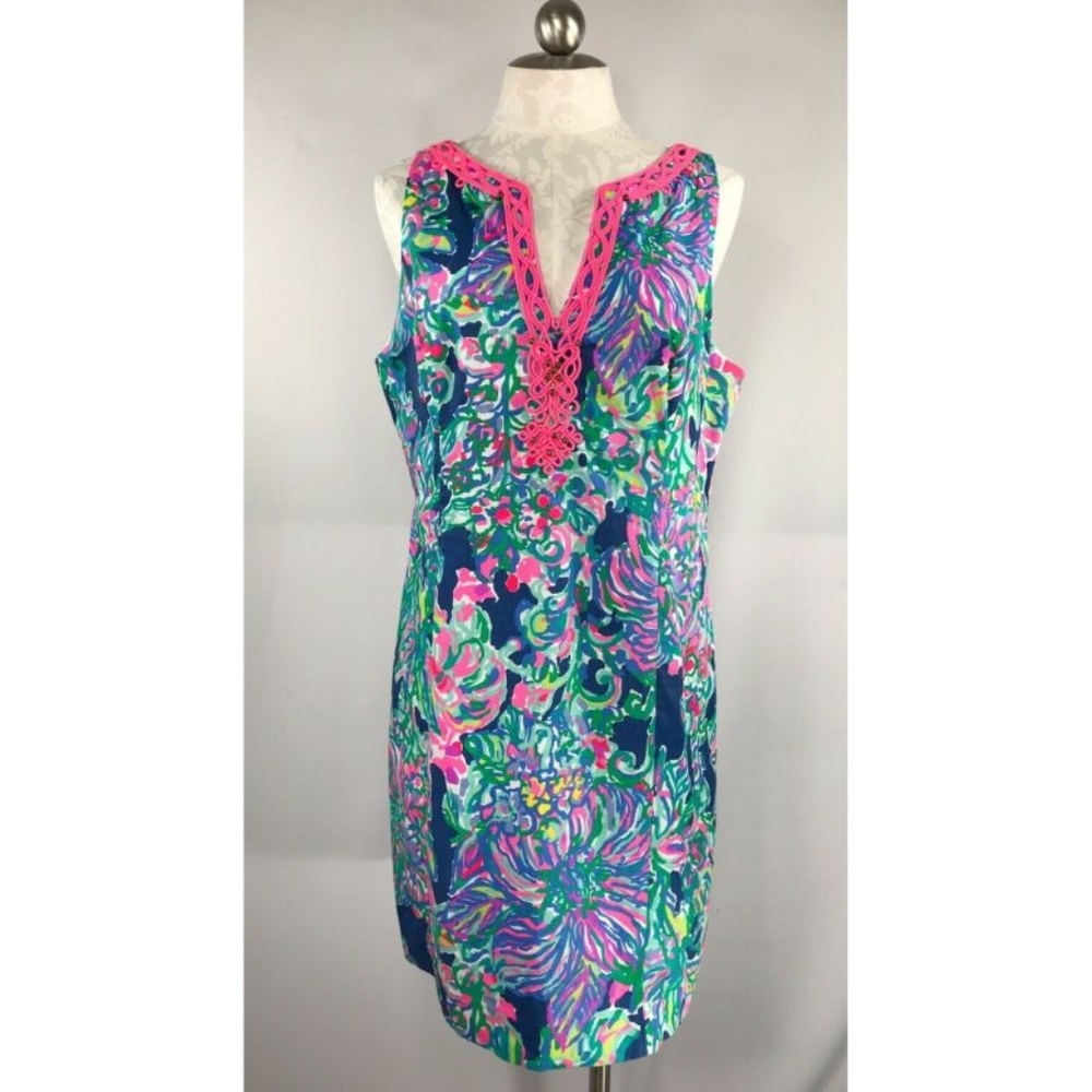 Lilly Pulitzer Ryder Shift Dress size 14 L Vibrant